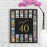 Foto Collage 40th Birthday Chapter 40 Imitatie Canvas Print<br><div class="desc">Viel de 40ste verjaardag van iemand speciaal met dit unieke en betekenisvolle geschenk: onze faux canvasprint met hun favoriete foto's in een sjabloon met 32 foto's collage. Geef deze verjaardagscadeau een persoonlijk tintje met de favoriete foto's van de ontvanger aan creëer een blijvende herinnering aan hun speciale mijlpaal. Een perfecte...</div>