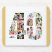 Foto Collage 40th Birthday Number 40, aangepast Muismat (Voorkant)