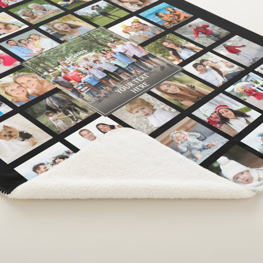 Foto Collage 45 Afbeeldingen Gepersonaliseerd zwar Sherpa Deken (3/4)