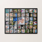 Foto Collage 45 Afbeeldingen zwart Legpuzzel (Horizontaal)