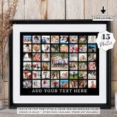 Foto Collage 45 Foto's Aangepaste aangepaste kleur Poster