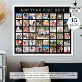 Foto Collage 45 Foto's Aangepaste aangepaste kleur Poster