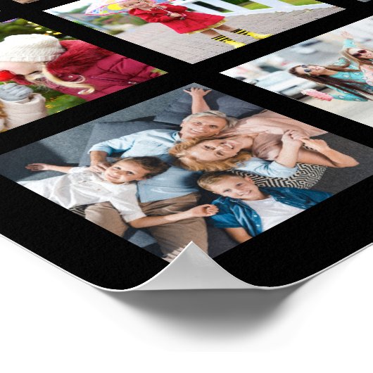 Foto Collage 45 Foto's Aangepaste aangepaste kleur Poster (Hoek)