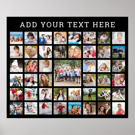 Foto Collage 45 Foto's Aangepaste aangepaste kleur Poster (Voorkant)