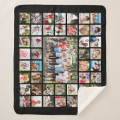 Foto Collage 45 Foto's Aangepaste aangepaste kleur Sherpa Deken (Voorkant)