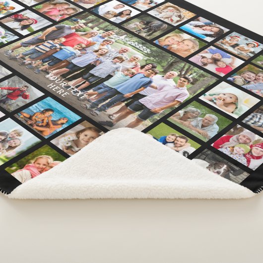 Foto Collage 45 Foto's Aangepaste aangepaste kleur Sherpa Deken (3/4)