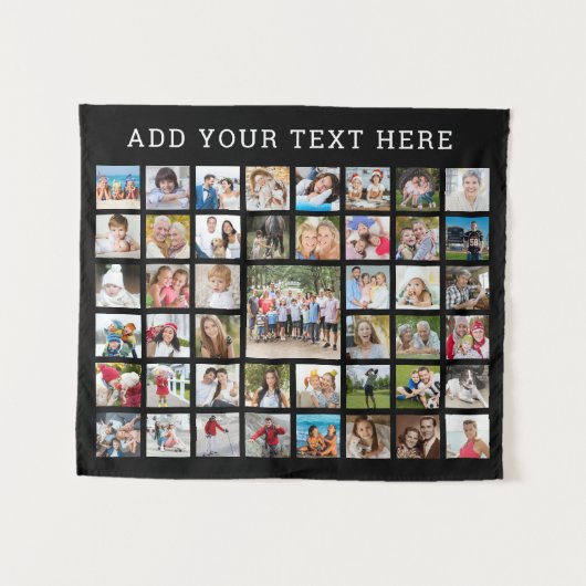 Foto Collage 45 Foto's Aangepaste aangepaste kleur Wandkleed (Voorkant (horizontaal))