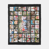 Foto Collage 45 Foto's Persoonlijk zwart Fleece Deken (Voorkant)