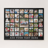 Foto Collage 45 Foto's Persoonlijk zwart Legpuzzel (Horizontaal)
