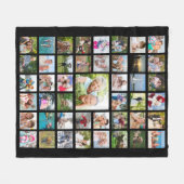 Foto Collage 45 Fotosjabloon Aangepaste tekst zwar Fleece Deken (Voorkant (Horizontaal))