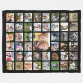 Foto Collage 45 Fotosjabloon Gepersonaliseerd zwar Fleece Deken (Voorkant (Horizontaal))