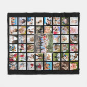 Foto Collage 45 Fotosjabloon Gepersonaliseerd zwar Fleece Deken (Voorkant (Horizontaal))