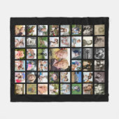 Foto Collage 45 Fotosjabloon Gepersonaliseerd zwar Fleece Deken (Voorkant (Horizontaal))