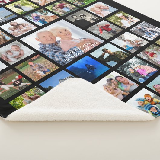 Foto Collage 45-polig Uw kleur op maat Sherpa Deken (3/4)