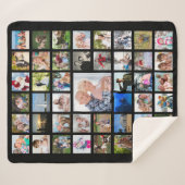 Foto Collage 45-polig Uw kleur op maat Sherpa Deken (Voorkant (horizontaal))