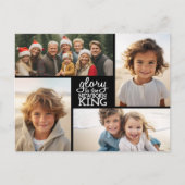 Foto Collage - 4 foto's met een minimaal ontwerp r Feestdagenkaart (Voorkant)