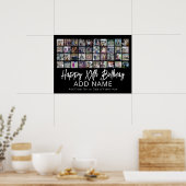 Foto collage - 4 rijen 10 kolommen - Birthday Poster (Keuken)