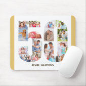 Foto Collage 50th Birthday Number 50 Custom Muismat (Met muis)