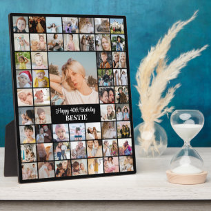 Foto-collage 52 foto-raster 8x10 op maat zwart fotoplaat
