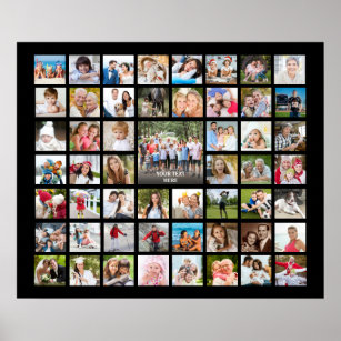 Foto Collage 53 Foto's Aangepaste aangepaste kleur Poster