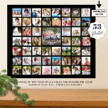Foto Collage 53 Foto's Aangepaste aangepaste kleur Poster<br><div class="desc">Creëer Uw eigen foto collage poster print met deze eenvoudig te uploaden sjabloon voor 53 afbeeldingen gepersonaliseerd met jouw tekst in uw keuze van lettertype stijlen en kleur en/of achtergrond kleur en poster grootte om een speciale gelegenheid of evenement te herdenken. OPTIES: De steekproef wordt getoond in een 24x20"grootte op...</div>