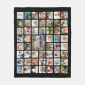 Foto Collage 53 Foto's Persoonlijk zwart Fleece Deken (Voorkant)