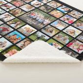 Foto Collage 53 Foto's Persoonlijk zwart Sherpa Deken (3/4)