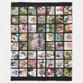 Foto Collage 53 Foto's Persoonlijke zwarte film Fleece Deken (Voorkant)