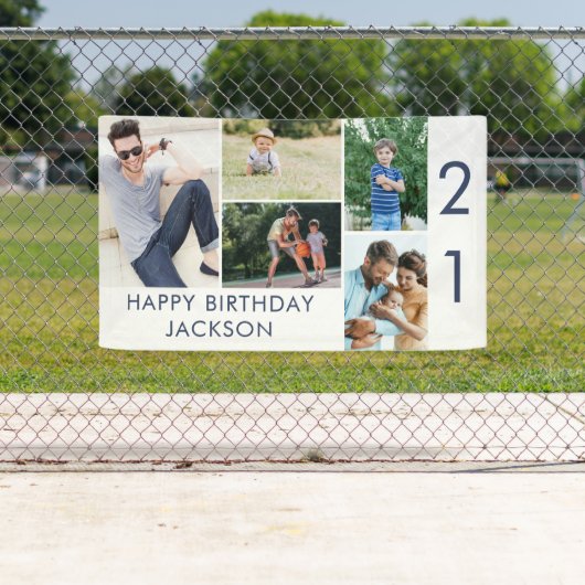 Foto Collage 5 Afbeelding 21st Birthday Banner (Insitu)