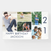 Foto Collage 5 Afbeelding 21st Birthday Banner (Horizontaal)