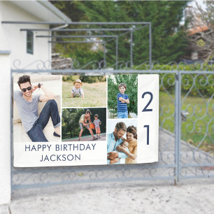 Foto Collage 5 Afbeelding 21st Birthday Banner