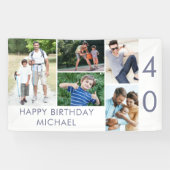 Foto Collage 5 Afbeelding 40th Birthday Banner (Horizontaal)