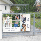 Foto Collage 5 Afbeelding 40th Birthday Banner