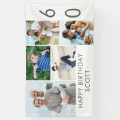 Foto Collage 5 Afbeelding 60th Birthday Banner (Verticaal)