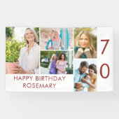 Foto Collage 5 Afbeelding 70th Birthday Banner (Horizontaal)