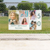 Foto Collage 5 Afbeelding Persoonlijk 50e verjaard Spandoek (Insitu)