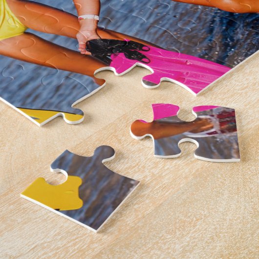 Foto Collage 5 Afbeeldingen Yellow Personalized Na Legpuzzel (Zijkant)