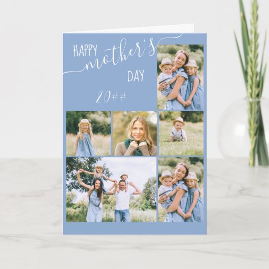 Foto Collage 6 Afbeelding Moederdag Kaart (Voorkant)