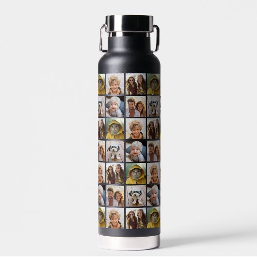 Foto collage - 6 foto's over patroonraster waterfles (Voorkant)