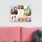 Foto Collage 7 Afbeelding Beige Brown 18e verjaard Canvas Afdruk (Insitu (Woonkamer))