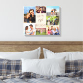 Foto Collage 7 Afbeelding Beige Brown 18e verjaard Canvas Afdruk (Insitu (Slaapkamer))