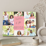 Foto Collage 7 Afbeelding Coral Pink 60th Birthday Canvas Afdruk<br><div class="desc">Zeg Zijne 60ste verjaardag met een douane verpakt canvas. Het fotomalplaatje is opstelling voor u om 7 van uw favoriete foto's toe te voegen die in een fotocollage rond de verjaardaggroet worden getoond. De formulering luidt "Happy 60th Birthday" in casual typografie. "60th" is eigenlijk bewerkbaar als je dit voor een...</div>