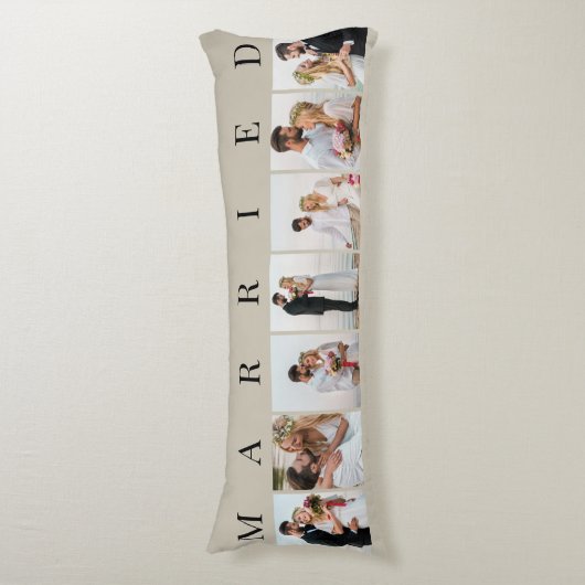 Foto Collage 7 Afbeelding Natural and Black MARRIE Lichaamskussen (Voorkant Verticaal)