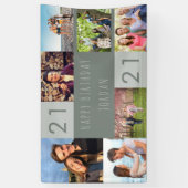 Foto Collage 7 Afbeelding Persoonlijk 21e verjaard Spandoek (Verticaal)