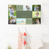 Foto Collage 7 Afbeelding Persoonlijk 50e verjaard Spandoek (Insitu)