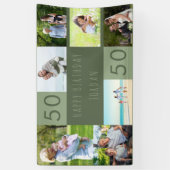 Foto Collage 7 Afbeelding Persoonlijk 50e verjaard Spandoek (Verticaal)