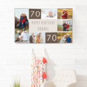 Foto Collage 7 Afbeelding Persoonlijk 70e verjaard Spandoek (Insitu)