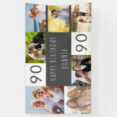 Foto Collage 7 Afbeelding Persoonlijk 90e verjaard Spandoek (Verticaal)