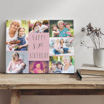 Foto Collage 7 Afbeelding Roze grijze 80e verjaard Canvas Afdruk<br><div class="desc">Zeg Fijne 80ste verjaardag met een douane verpakt canvas. Het fotomalplaatje is opstelling voor u om 7 van uw favoriete foto's toe te voegen die in een fotocollage rond de verjaardaggroet worden getoond. De formulering luidt "Happy 80th Birthday" in casual typografie. "80ste" is eigenlijk bewerkbaar als je dit voor een...</div>