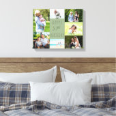 Foto Collage 7 Afbeelding Sage Green 50th Birthday Canvas Afdruk (Insitu (Slaapkamer))